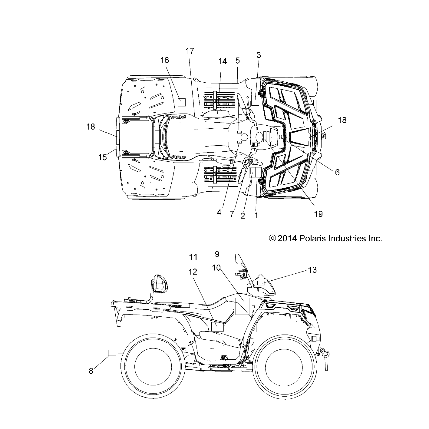 Foto diagrama Polaris que contem a peça 7179511