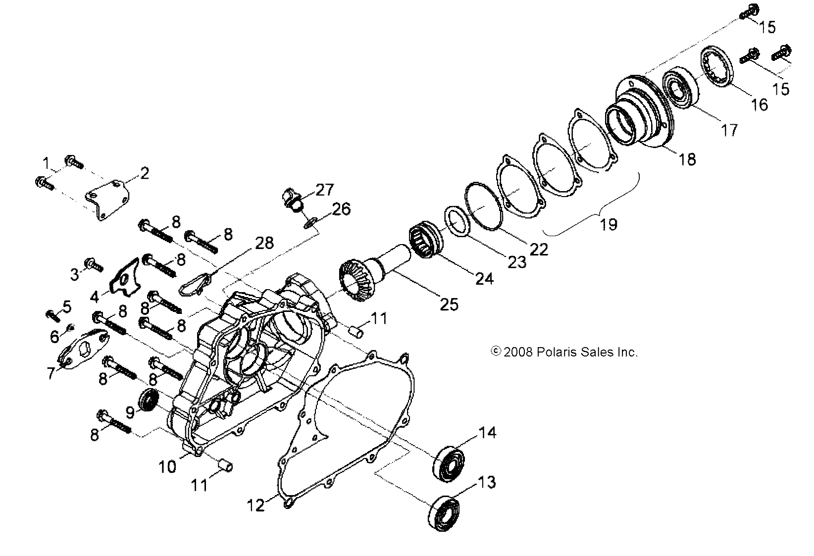 Foto diagrama Polaris que contem a peça 0452357