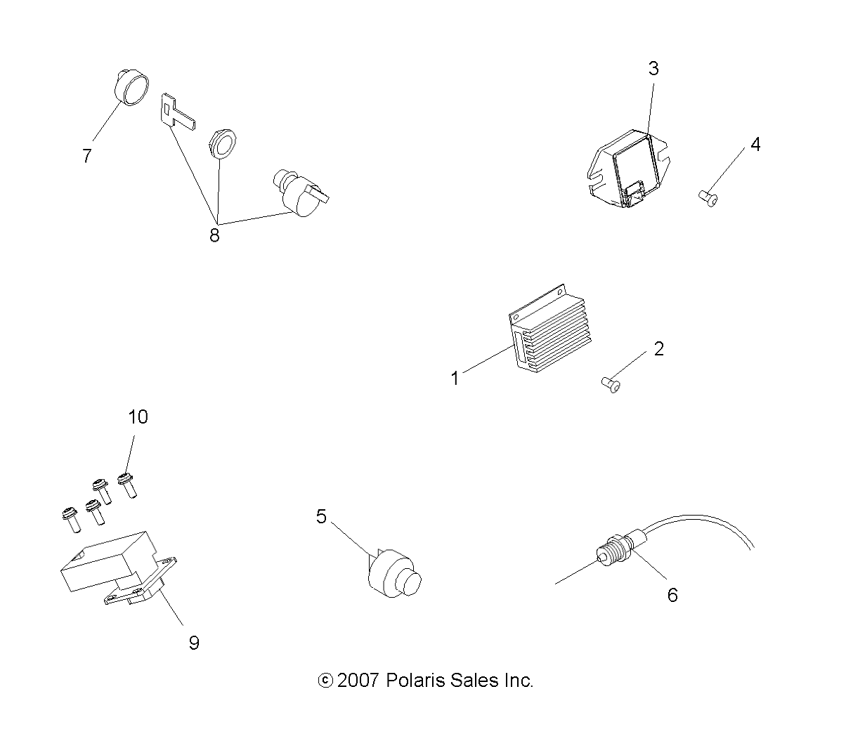 Foto diagrama Polaris que contem a peça 4011831