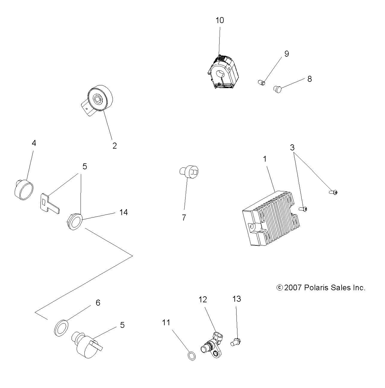 Foto diagrama Polaris que contem a peça 4011002