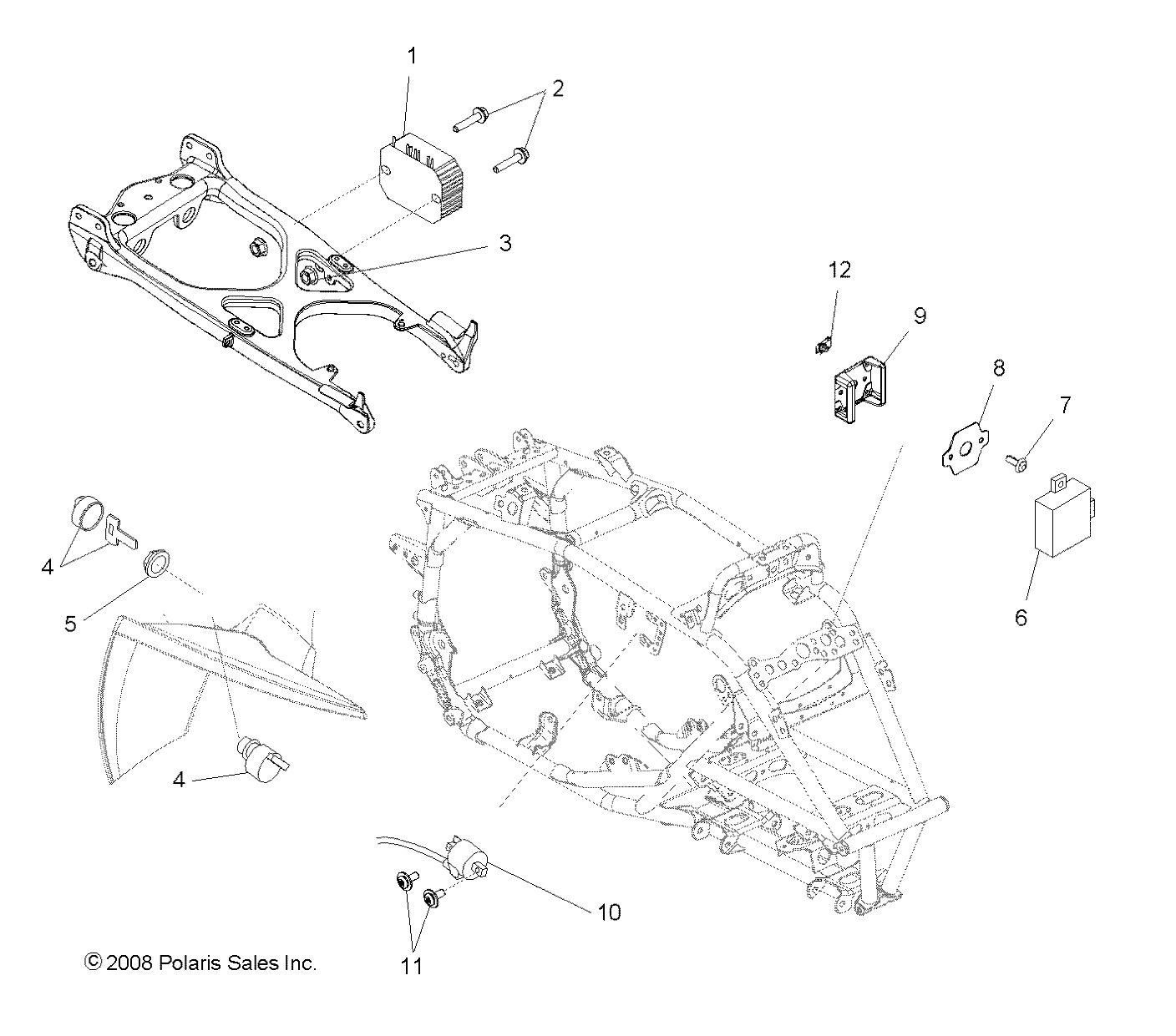 Foto diagrama Polaris que contem a peça 4010654