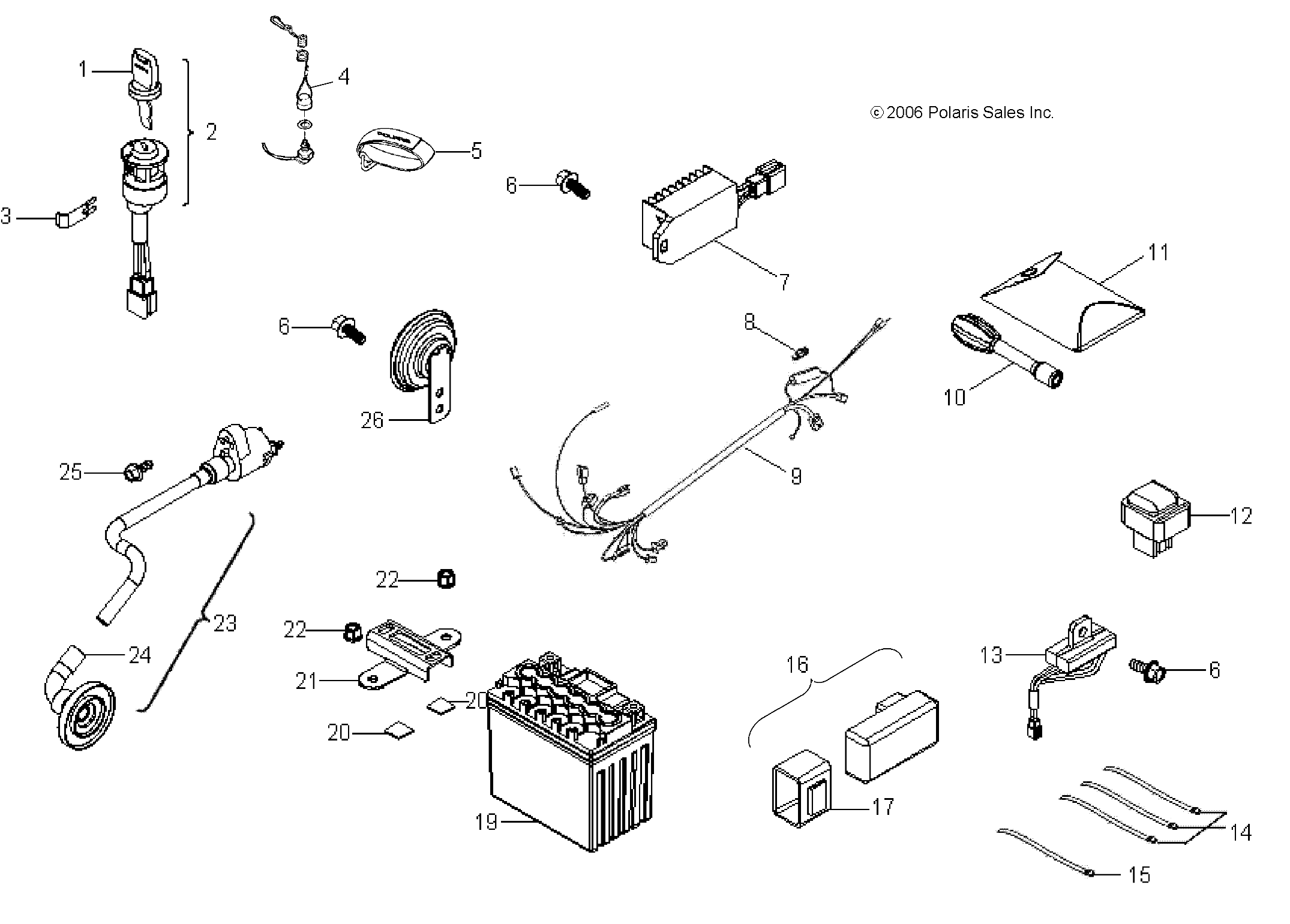 Foto diagrama Polaris que contem a peça 0453927