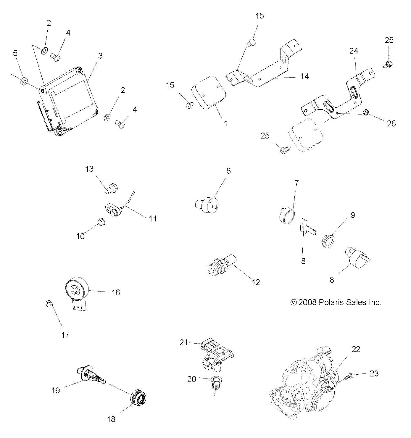 Foto diagrama Polaris que contem a peça 5248725