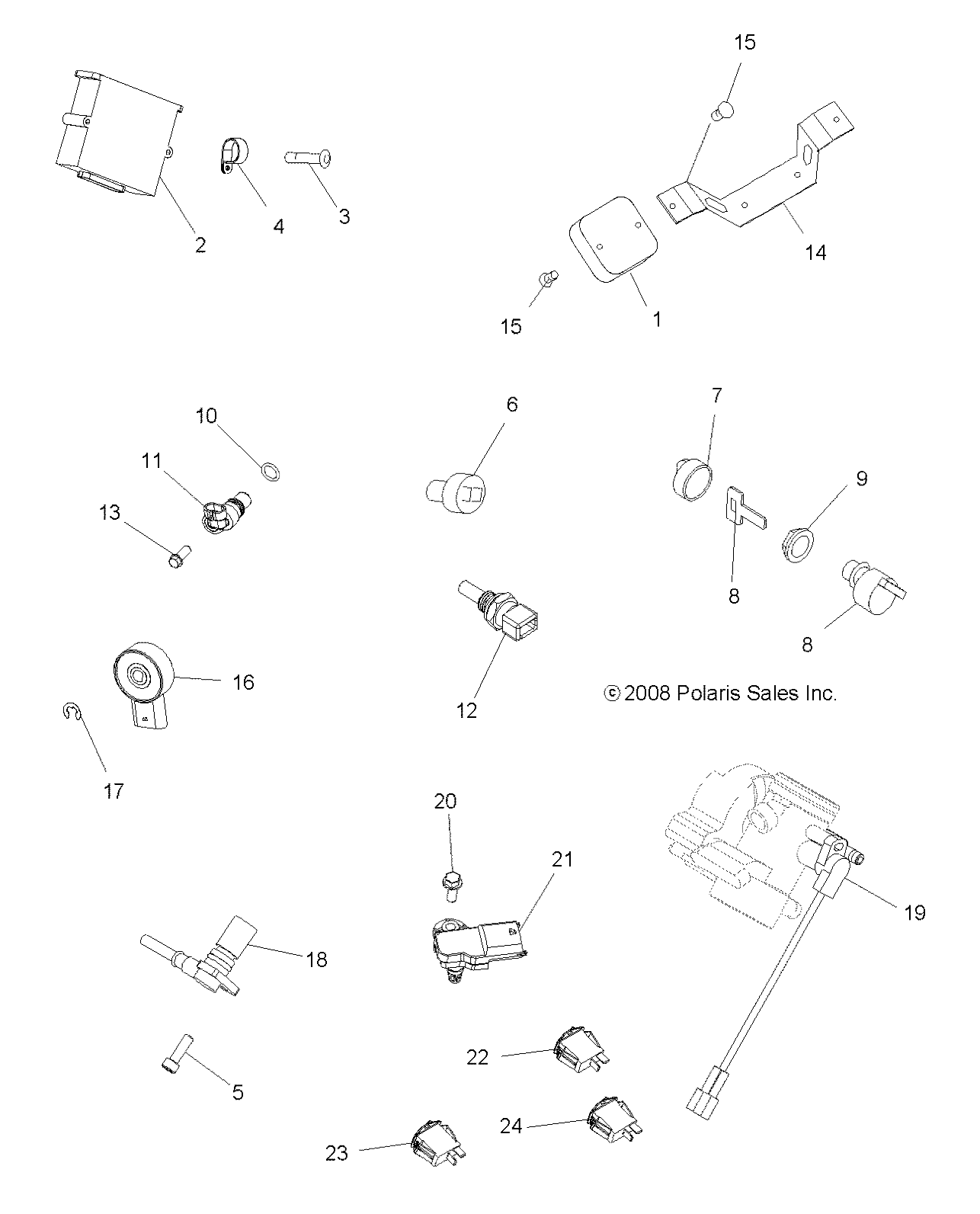 Foto diagrama Polaris que contem a peça 4010963