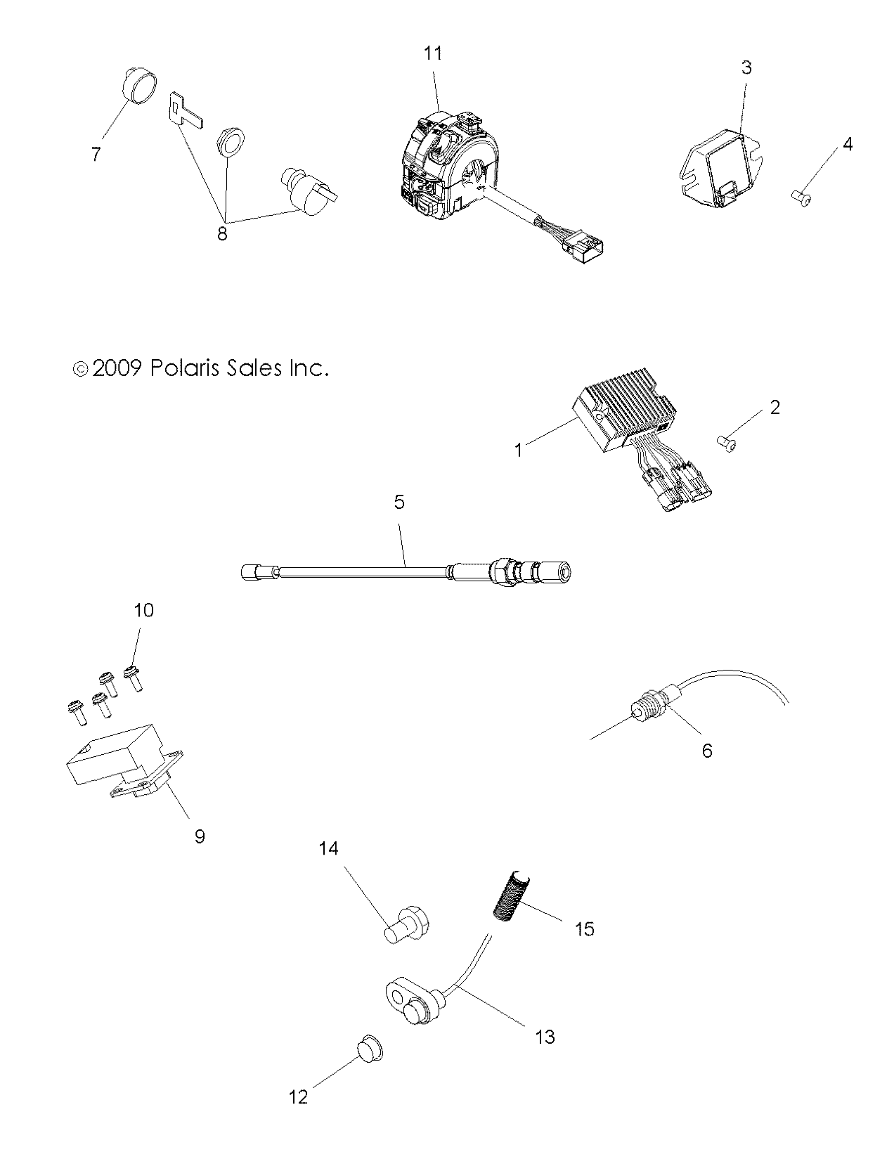 Foto diagrama Polaris que contem a peça 4012264