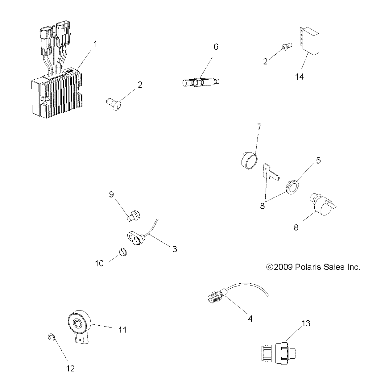 Foto diagrama Polaris que contem a peça 4011553