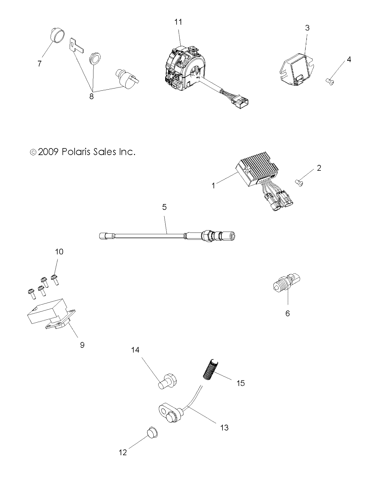 Foto diagrama Polaris que contem a peça 4012948