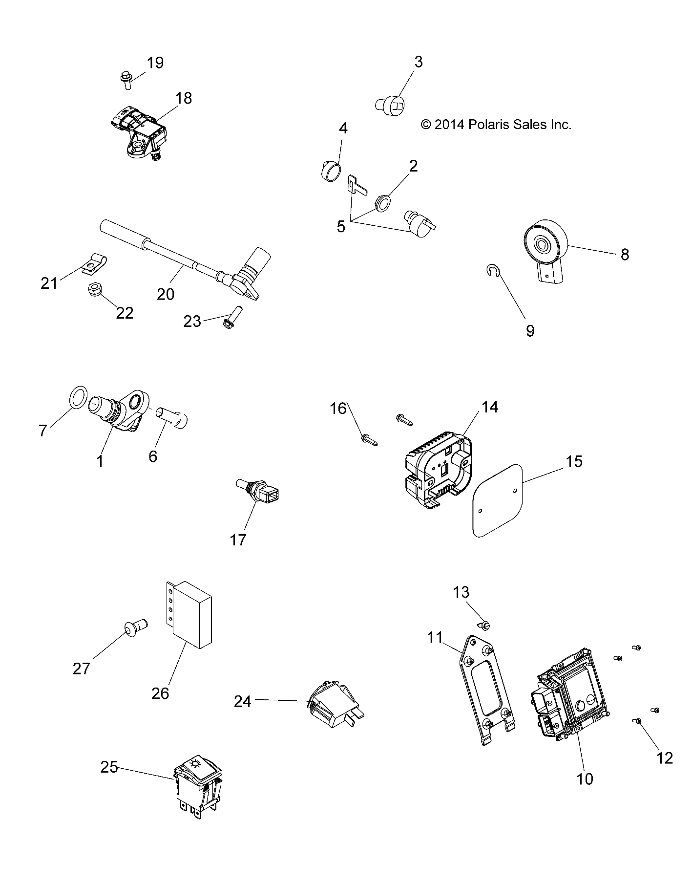 Foto diagrama Polaris que contem a peça 4014543