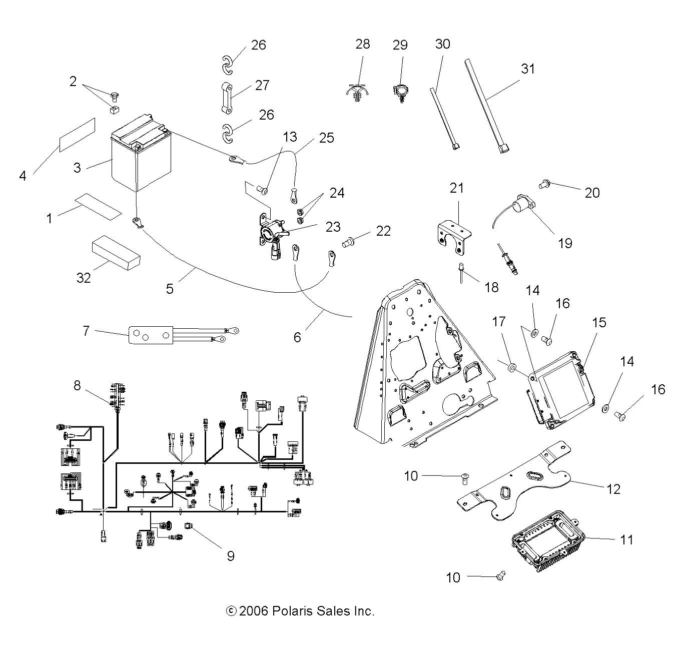 Foto diagrama Polaris que contem a peça 5249459