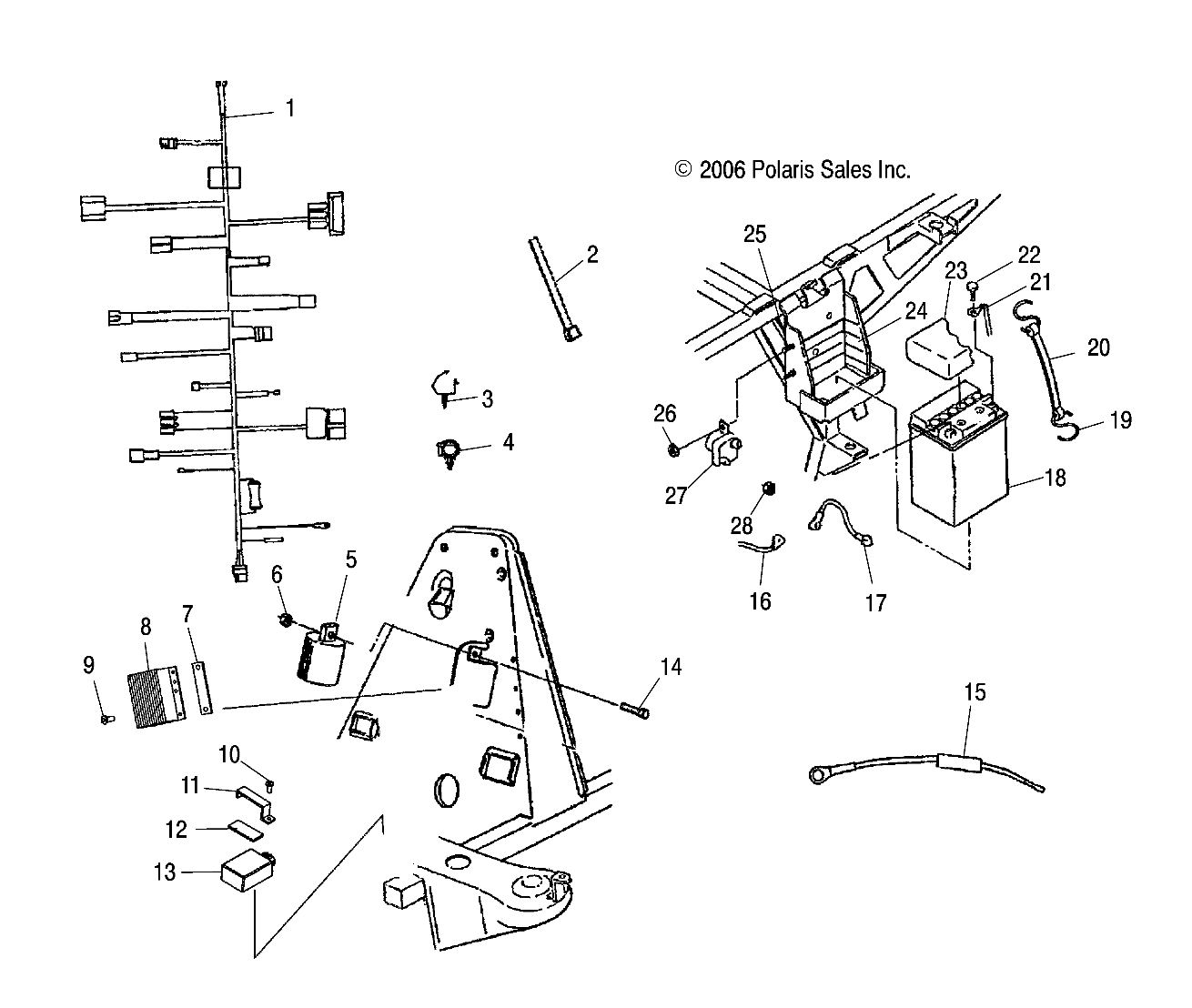 Part Number : 2410882 HARNESS-MAIN SPORTSMAN 500 6X6