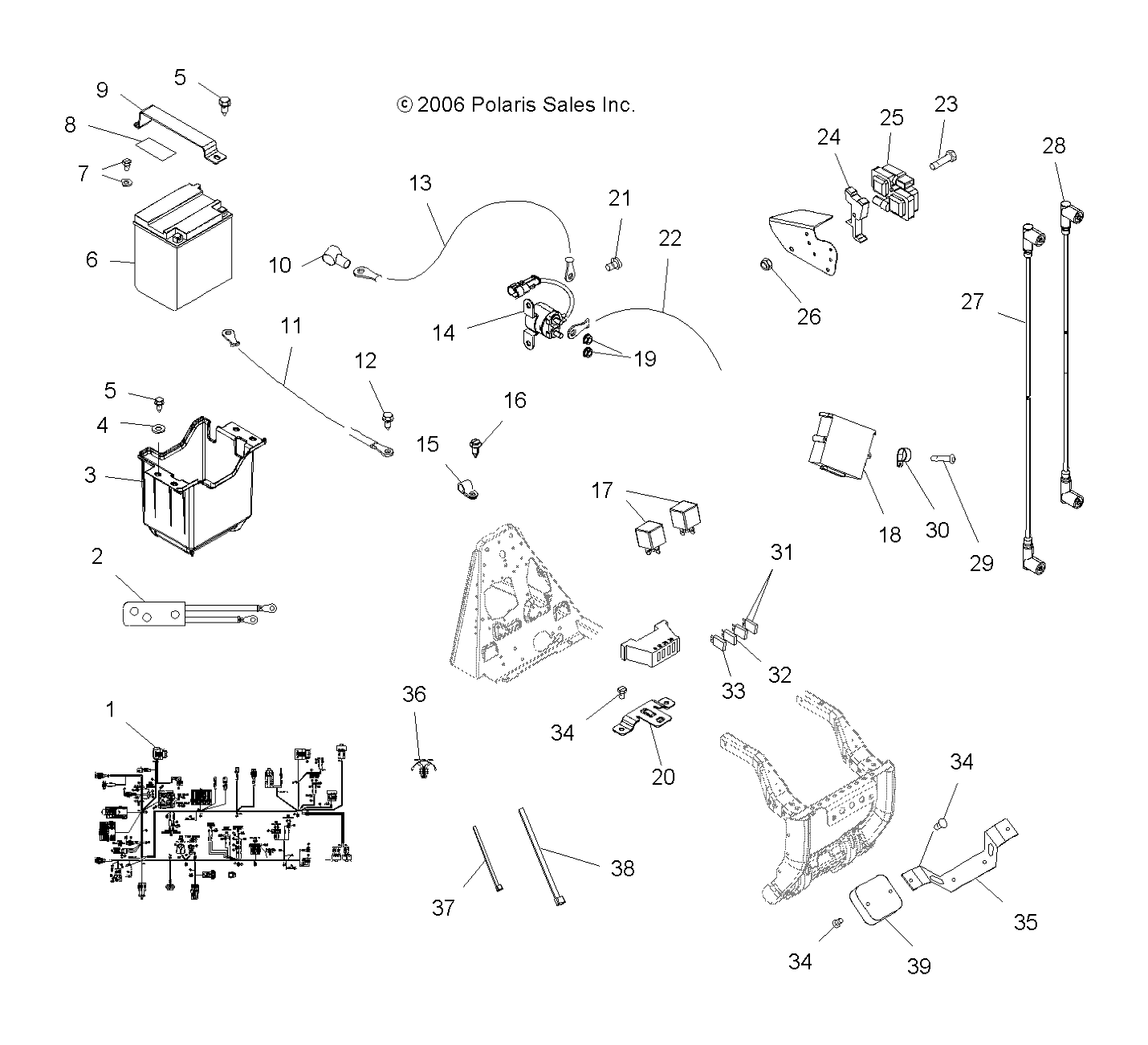 Foto diagrama Polaris que contem a peça 4011925