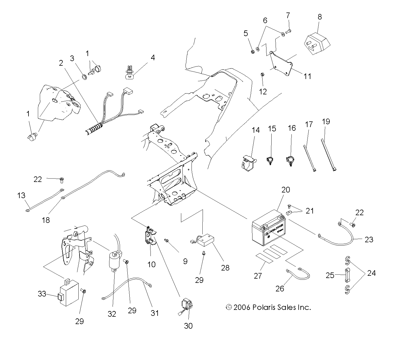 Foto diagrama Polaris que contem a peça 5813107