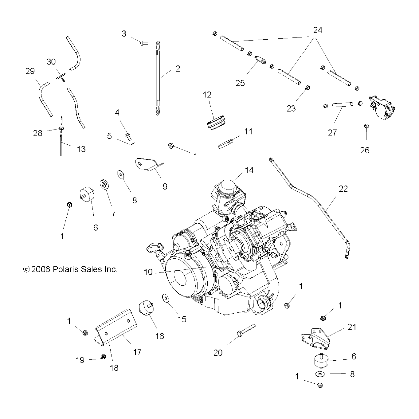 Foto diagrama Polaris que contem a peça 3021181