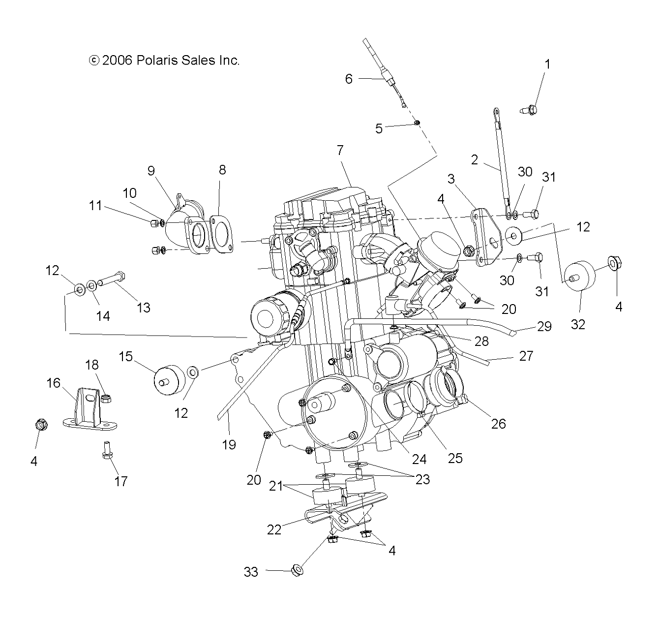 Foto diagrama Polaris que contem a peça 3110044