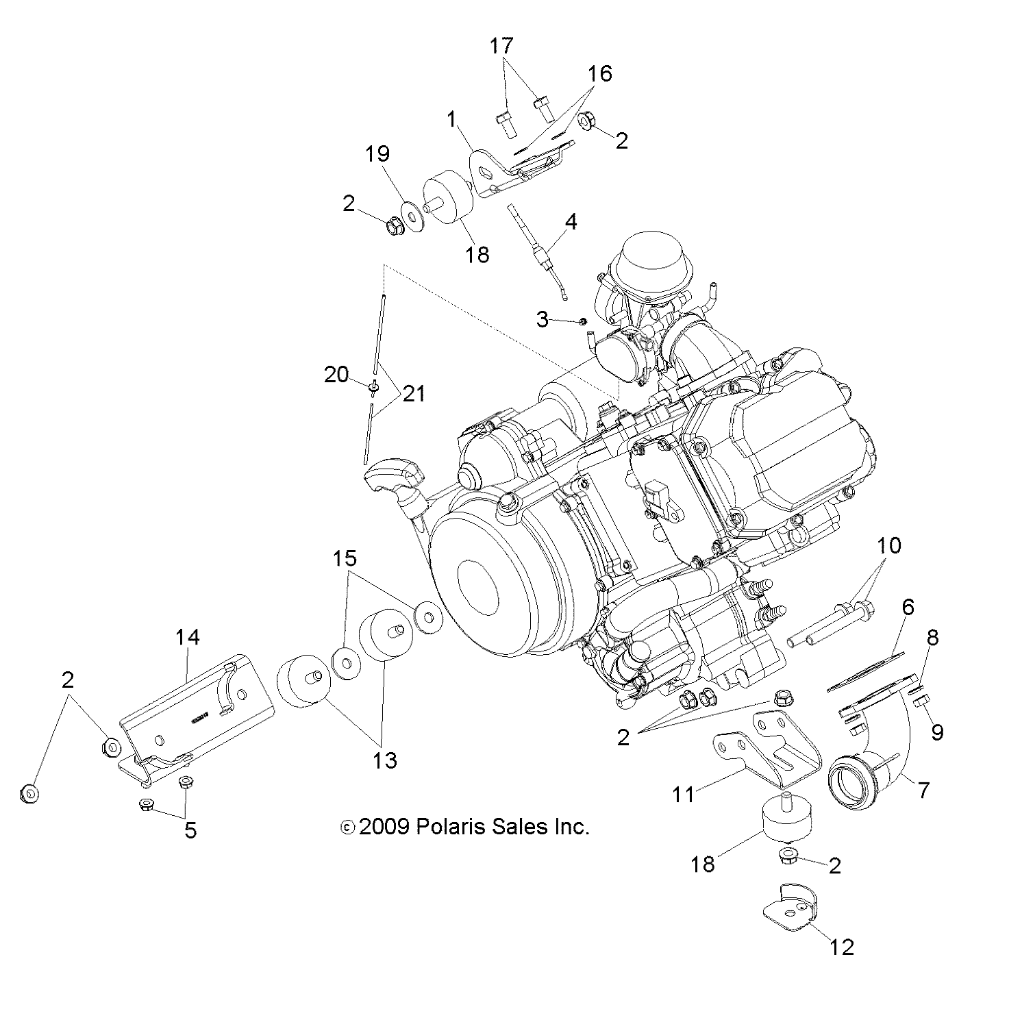 Part Number : 5253241 BRKT-ENGINE MOUNT FRT