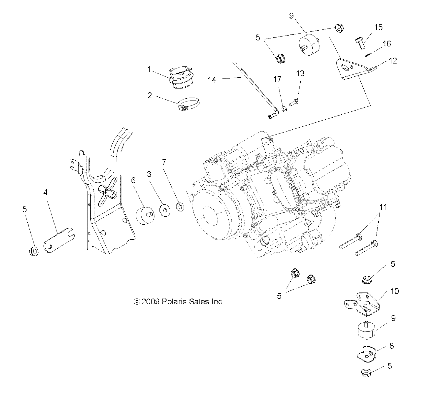 Foto diagrama Polaris que contem a peça 7555797