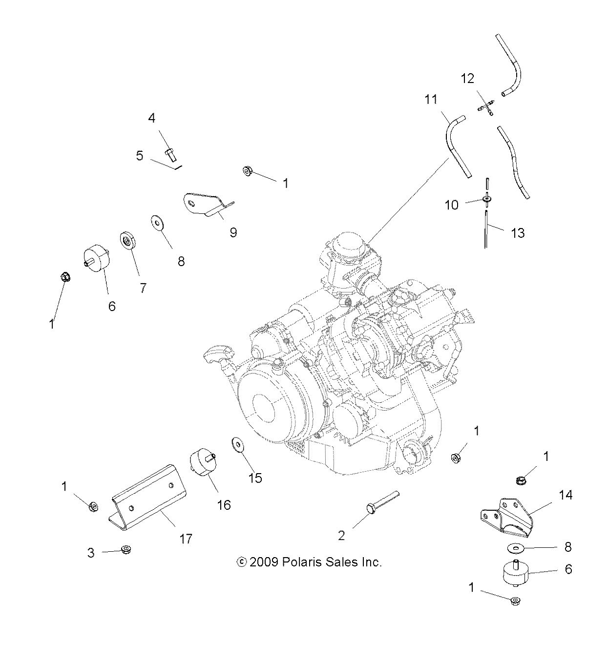 Foto diagrama Polaris que contem a peça 5247342