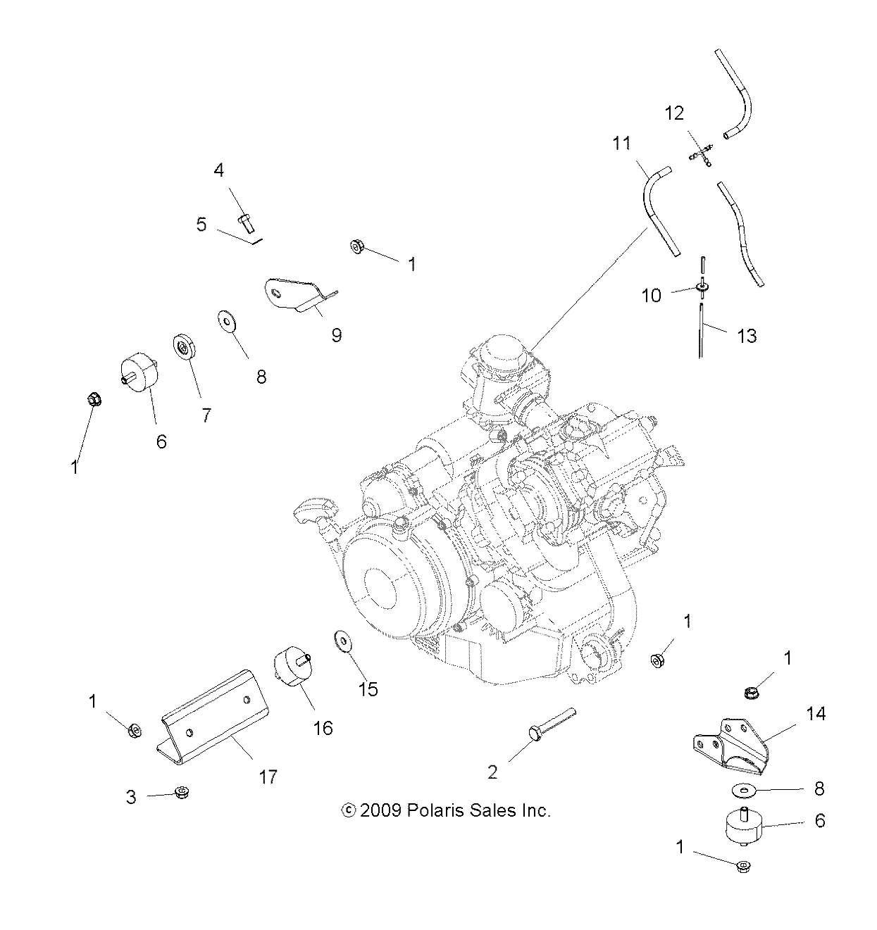 Foto diagrama Polaris que contem a peça 3022077