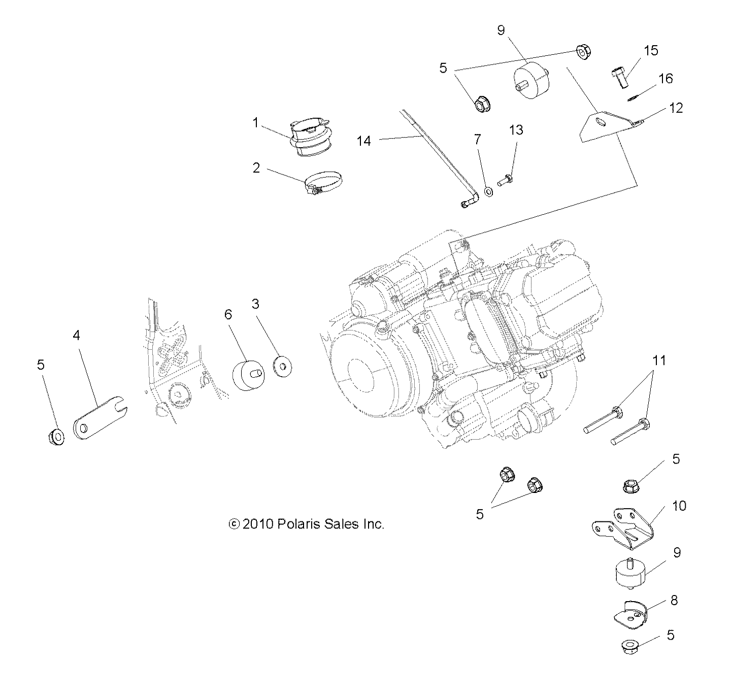 Foto diagrama Polaris que contem a peça 4010895