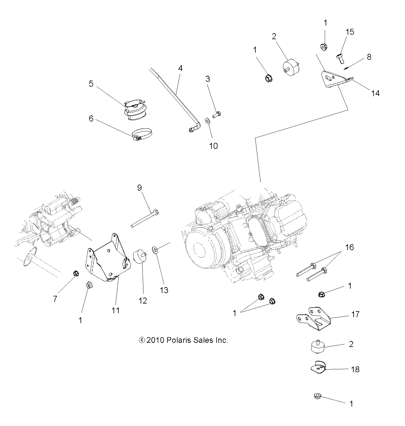 Foto diagrama Polaris que contem a peça 4011546