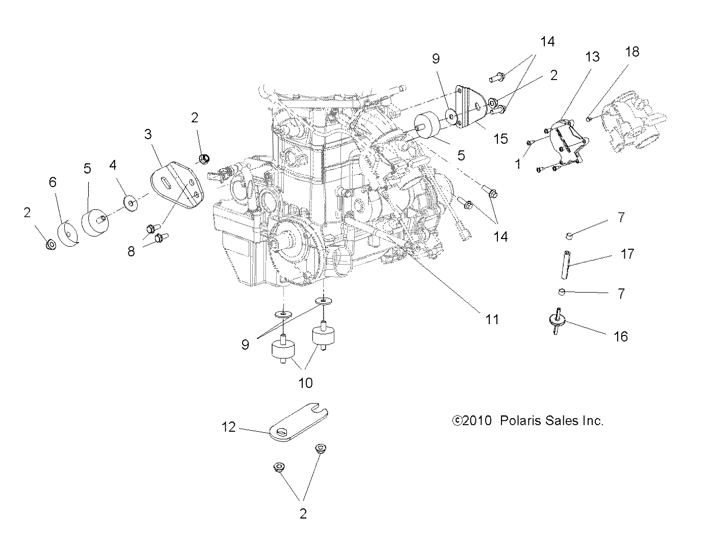 Part Number : 5254432 MOUNT-ENGINE FRONT TWIN PLTD