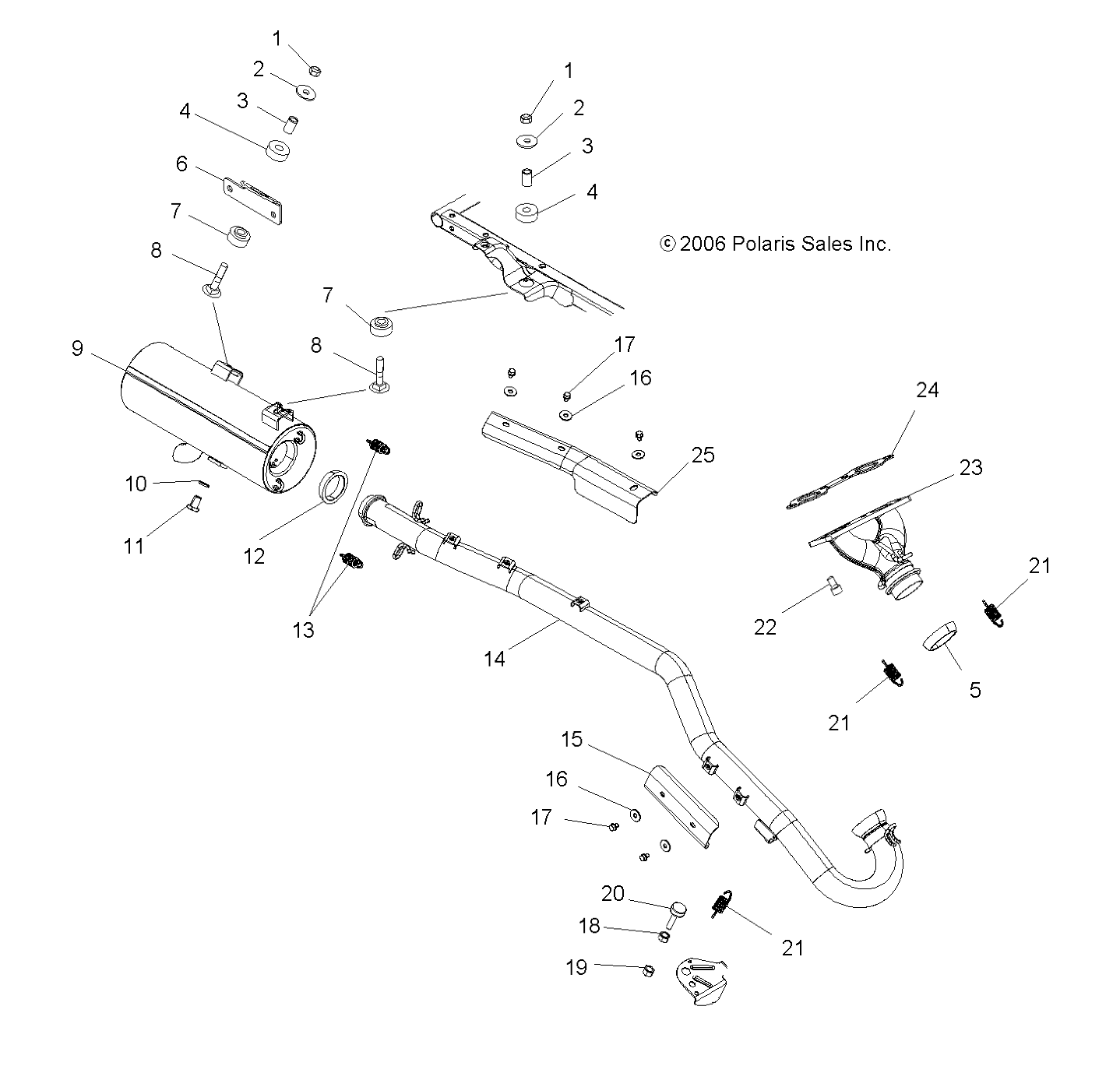 Foto diagrama Polaris que contem a peça 1261270-029