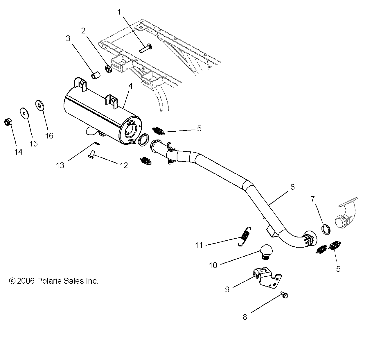 Foto diagrama Polaris que contem a peça 1261005-029