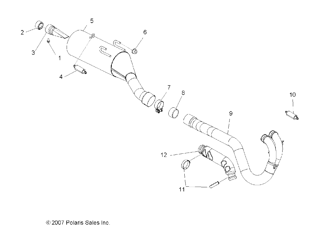 Foto diagrama Polaris que contem a peça 1261867-029