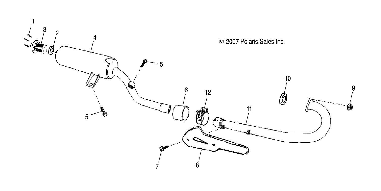 Foto diagrama Polaris que contem a peça 0455353