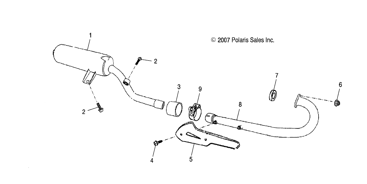 Foto diagrama Polaris que contem a peça 0452855