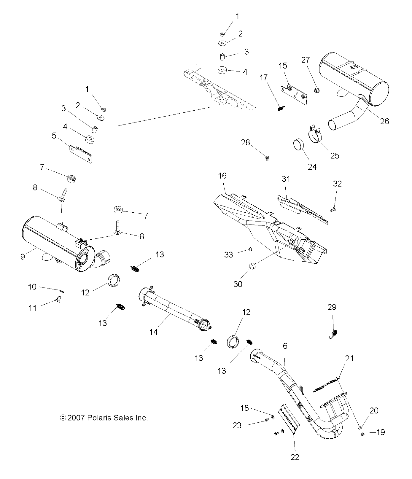 Foto diagrama Polaris que contem a peça 7042266