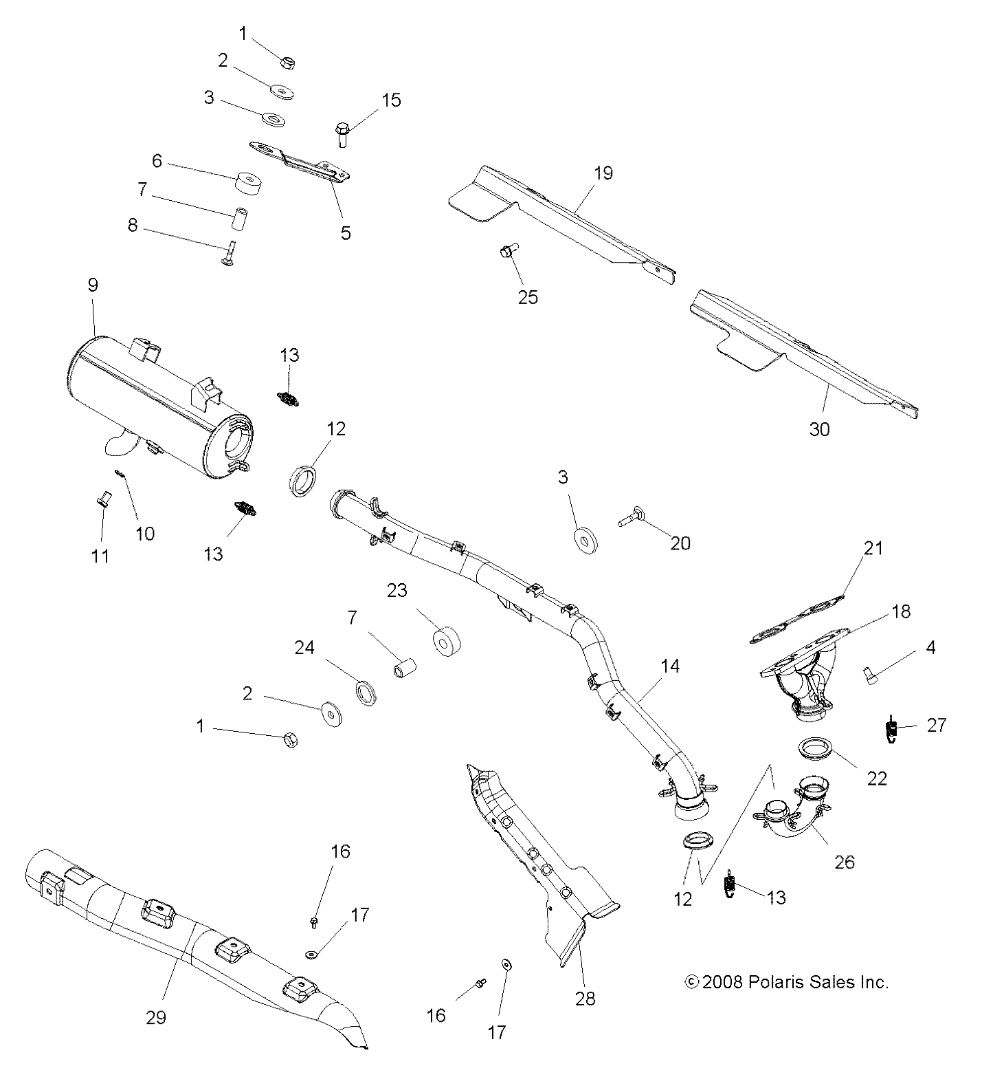 Foto diagrama Polaris que contem a peça 7518234