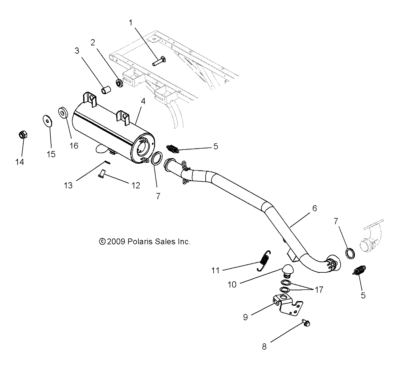 Foto diagrama Polaris que contem a peça 1261006-489