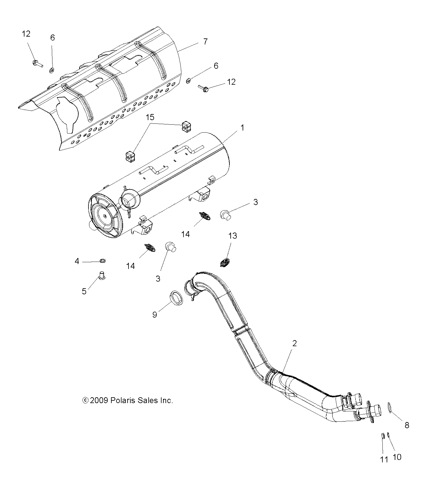 Part Number : 1261987 ASM-EXHAUST PIPE