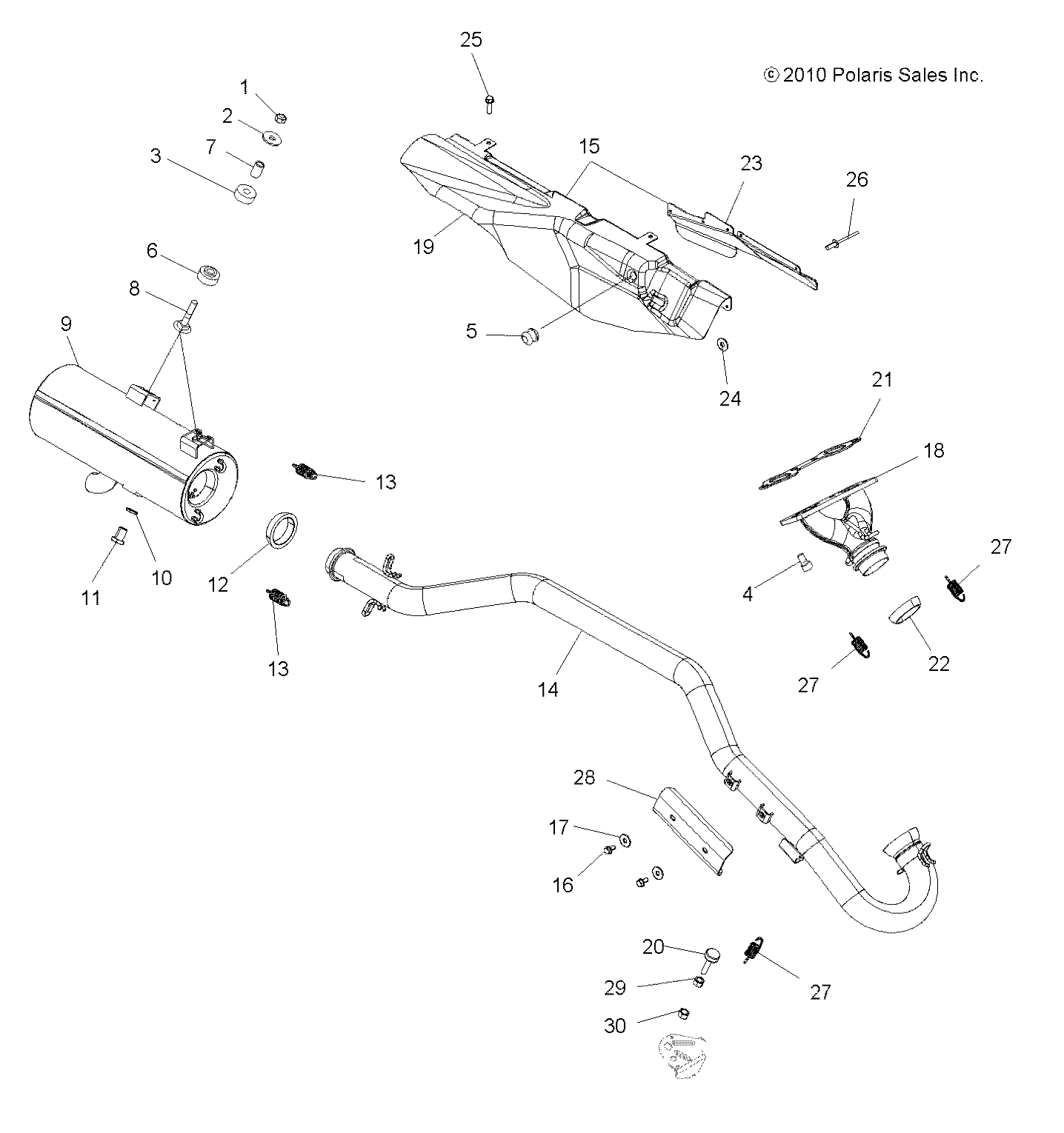 Foto diagrama Polaris que contem a peça 3022073