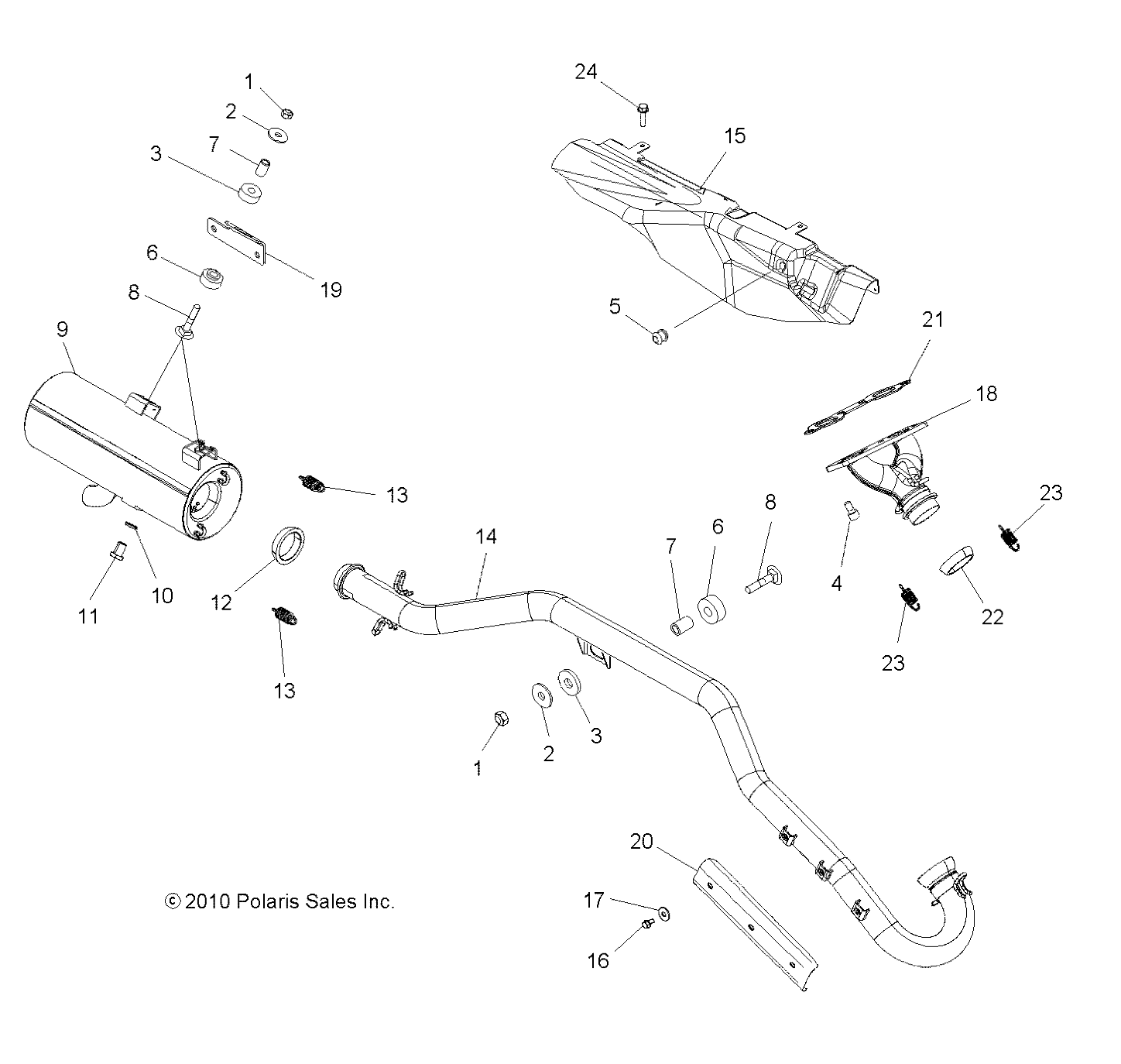 Foto diagrama Polaris que contem a peça 3610047