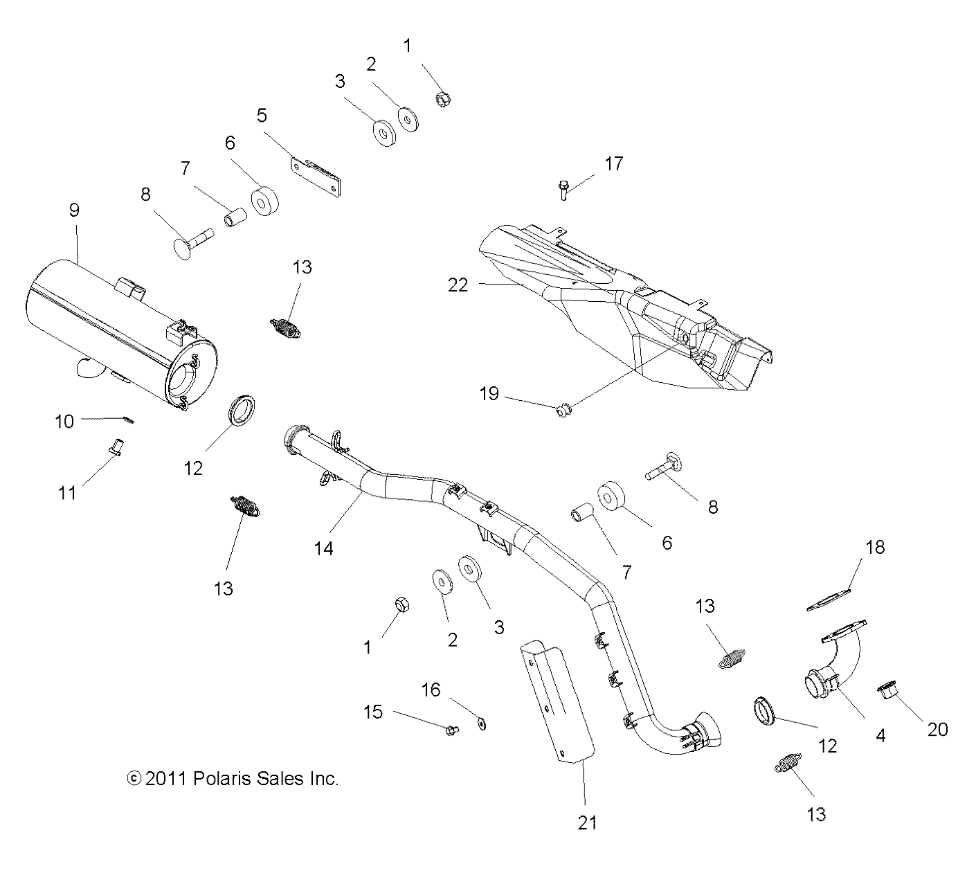 Foto diagrama Polaris que contem a peça 5250184