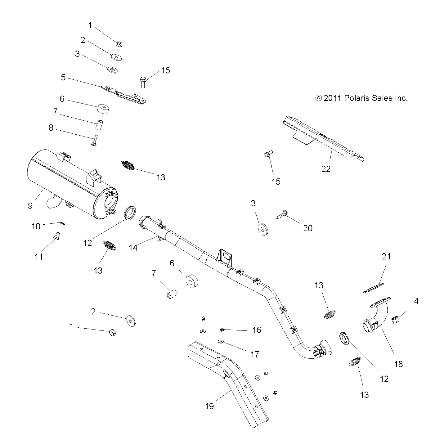 Foto diagrama Polaris que contem a peça 5252161