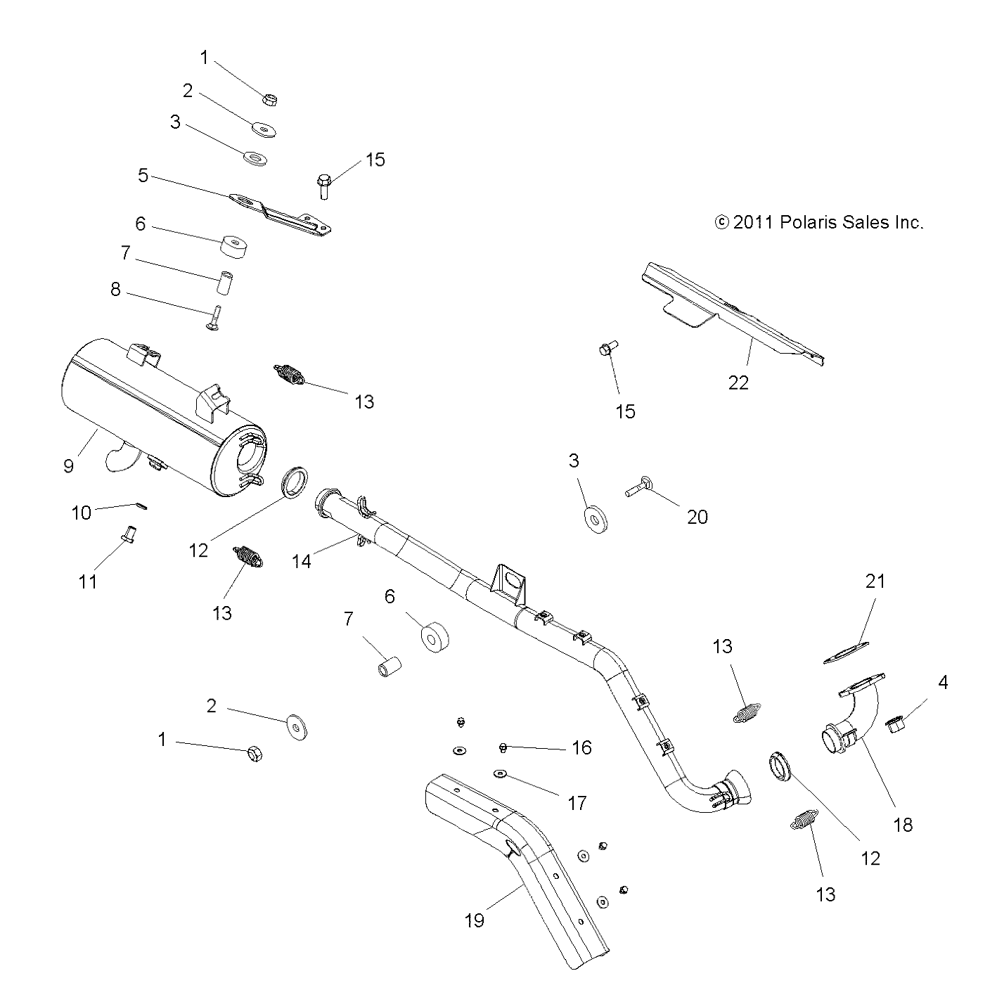 Foto diagrama Polaris que contem a peça 7518660