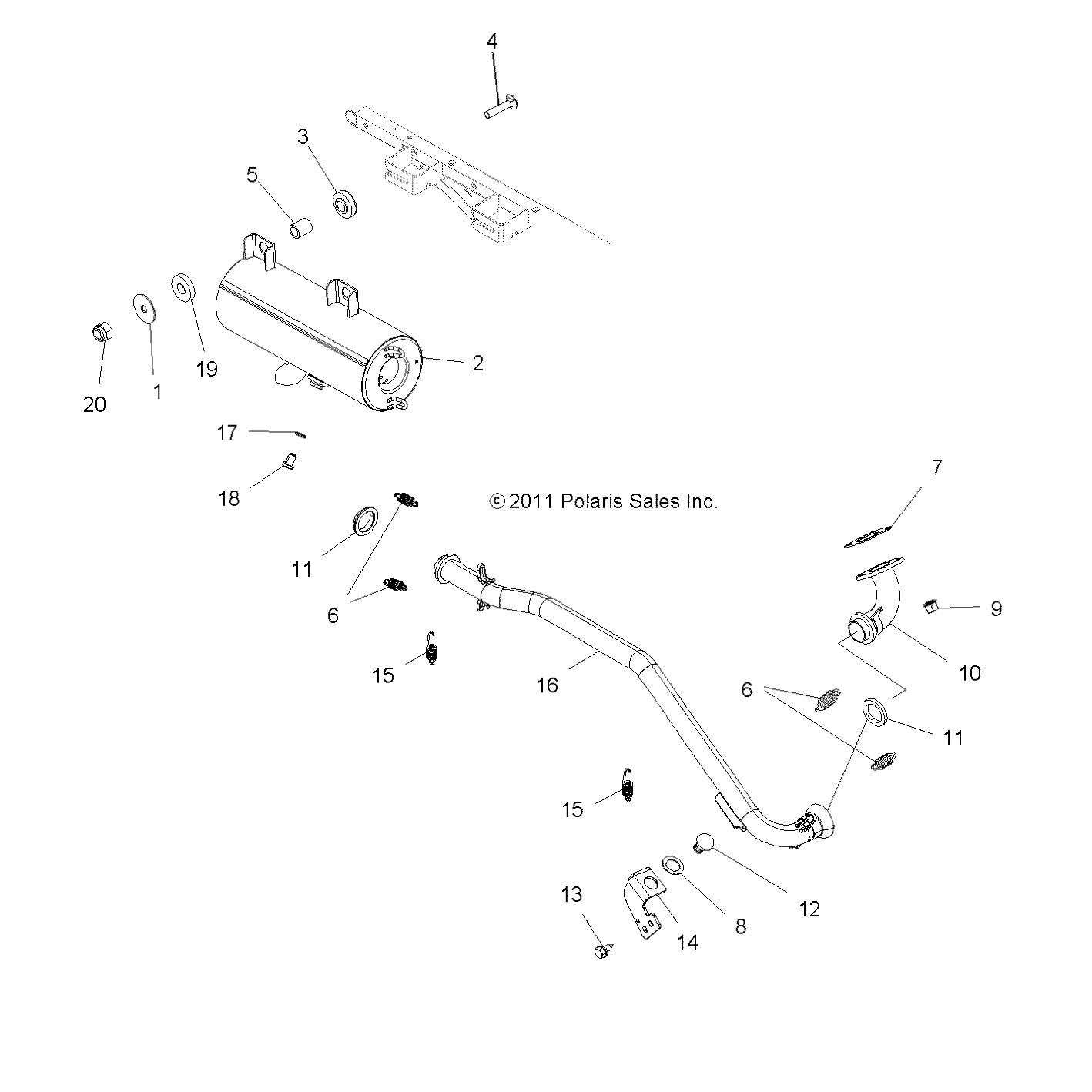 Foto diagrama Polaris que contem a peça 5248301