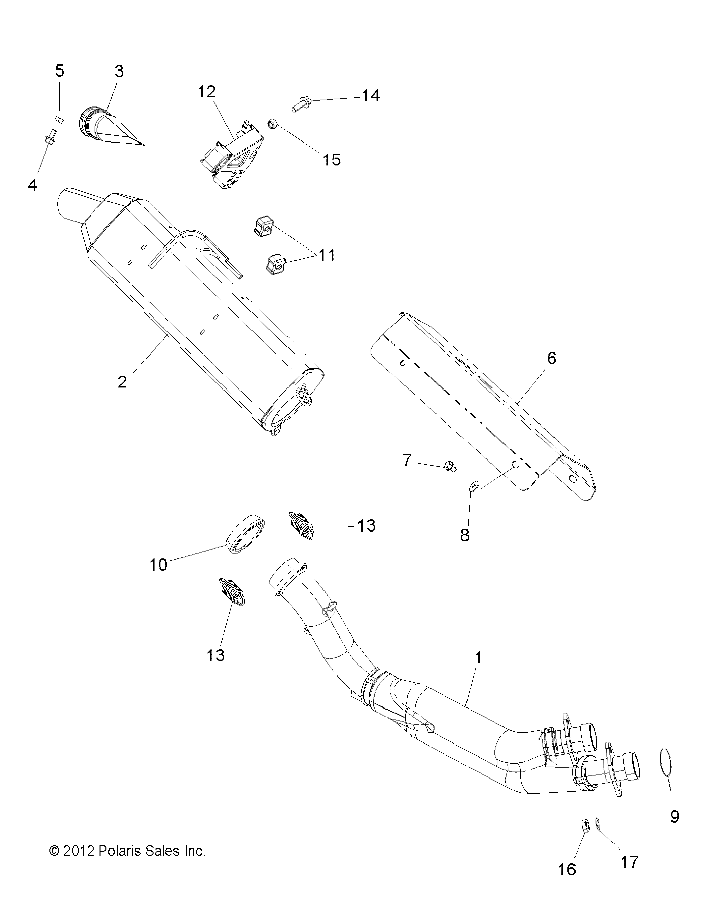 Foto diagrama Polaris que contem a peça 3087957