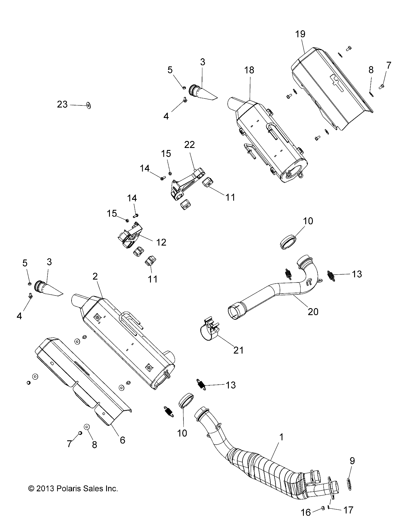 Part Number : 1262642 TWIN EXHAUST PIPE ASSEMBLY