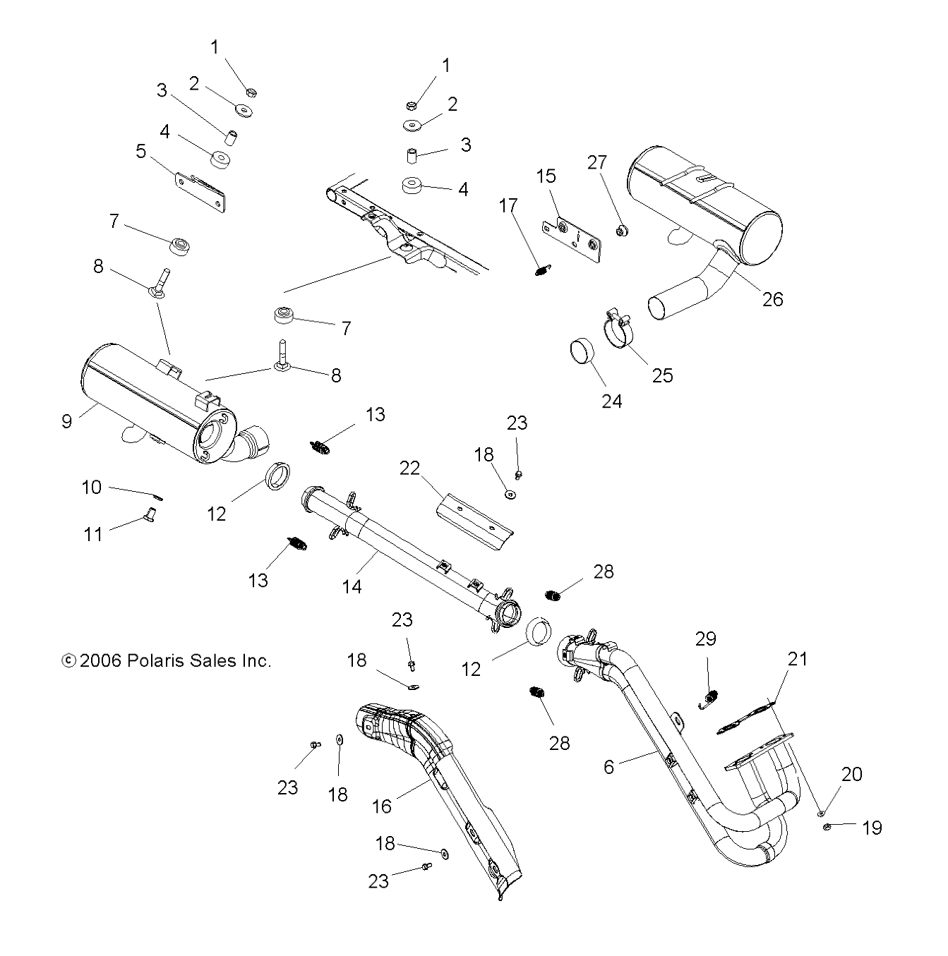 Foto diagrama Polaris que contem a peça 1261448