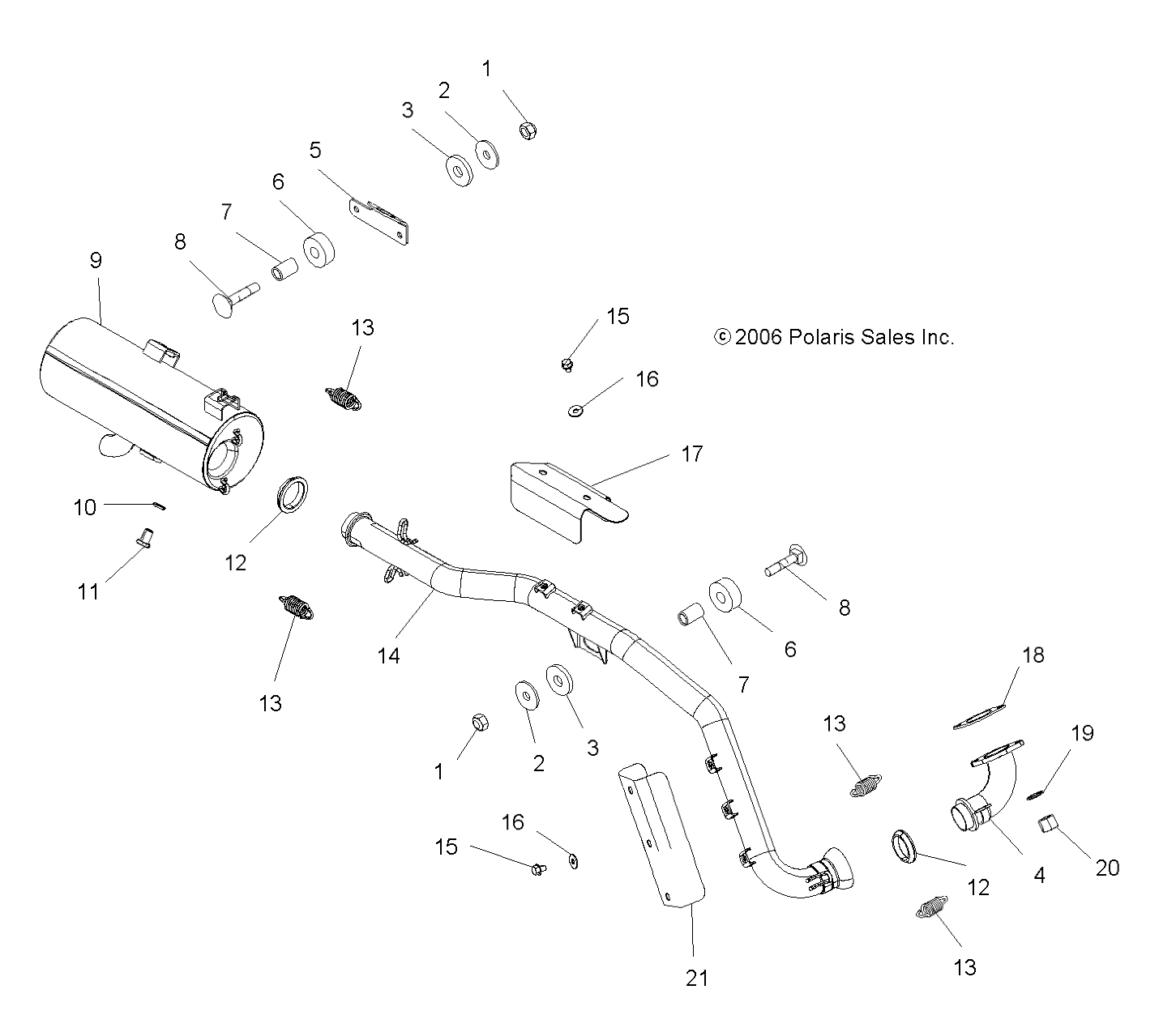 Foto diagrama Polaris que contem a peça 5248727