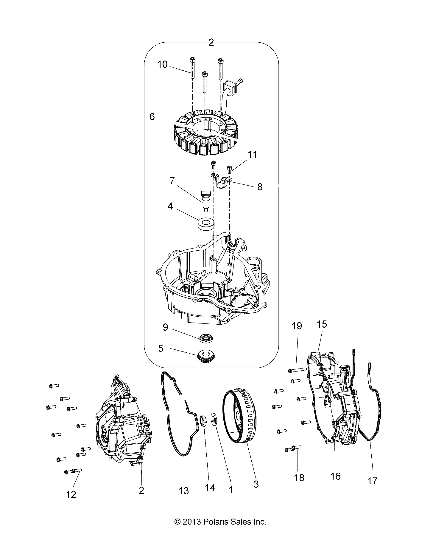 Part Number : 1204742 STATOR COVER W/ WATERPUMP ASSE