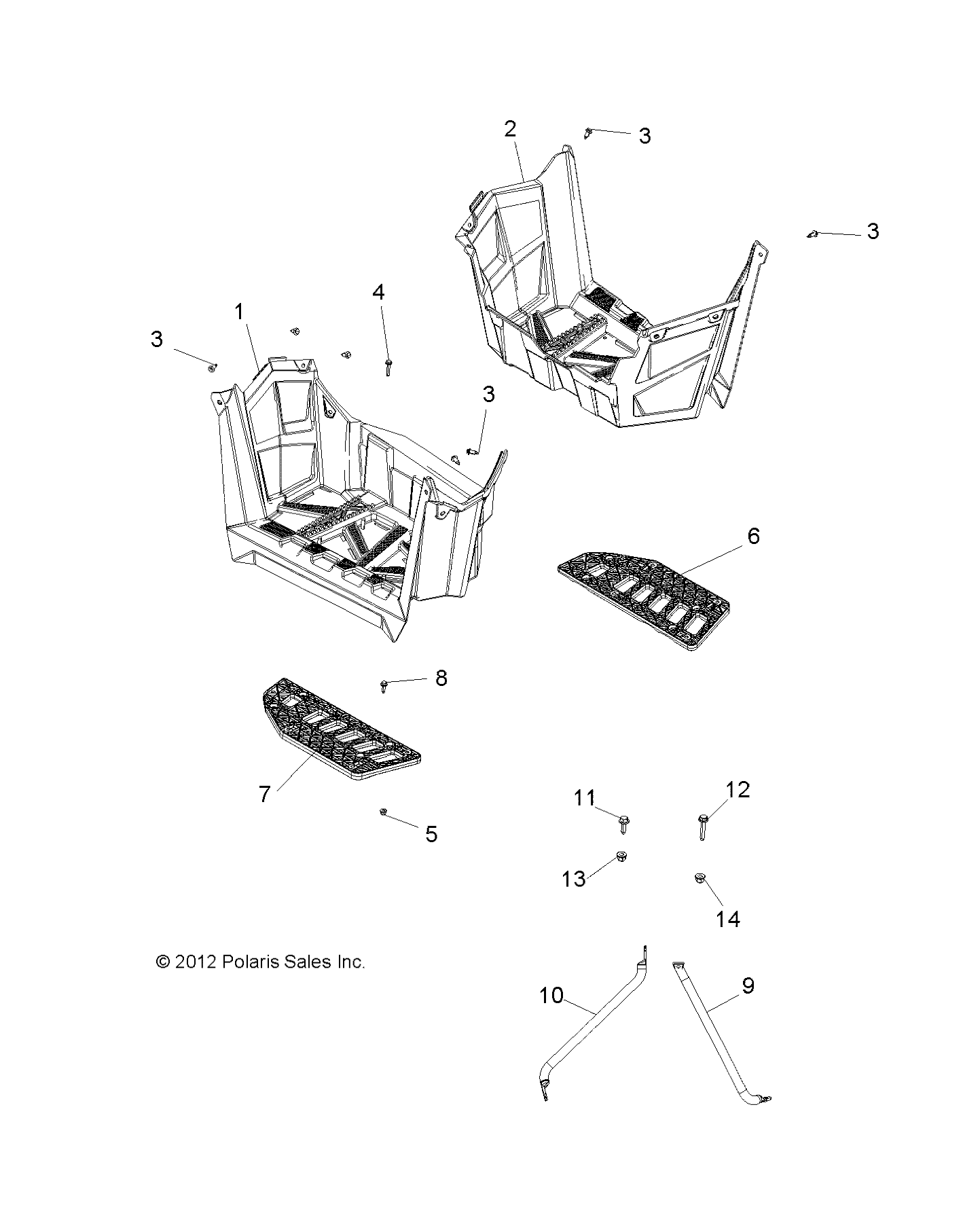 Part Number : 5337646-067 FOOTWELL TUBE SUPPORT  LEFT  G