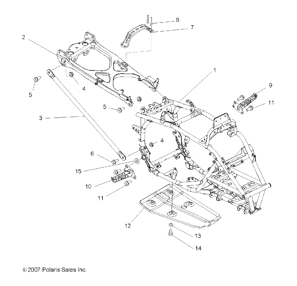 Foto diagrama Polaris que contem a peça 1015984-458