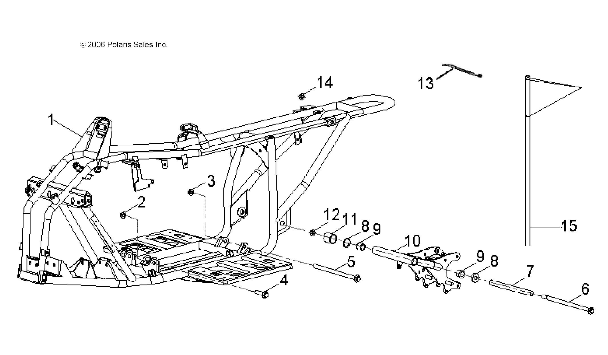 Foto diagrama Polaris que contem a peça 0450882