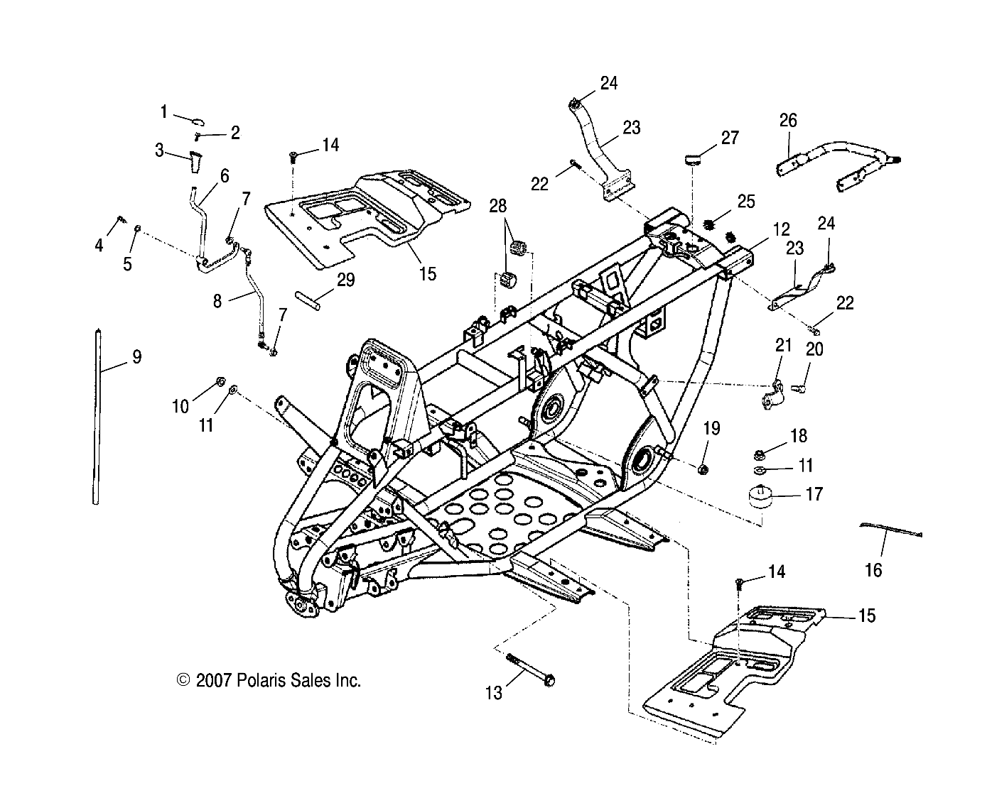 Foto diagrama Polaris que contem a peça 0452600