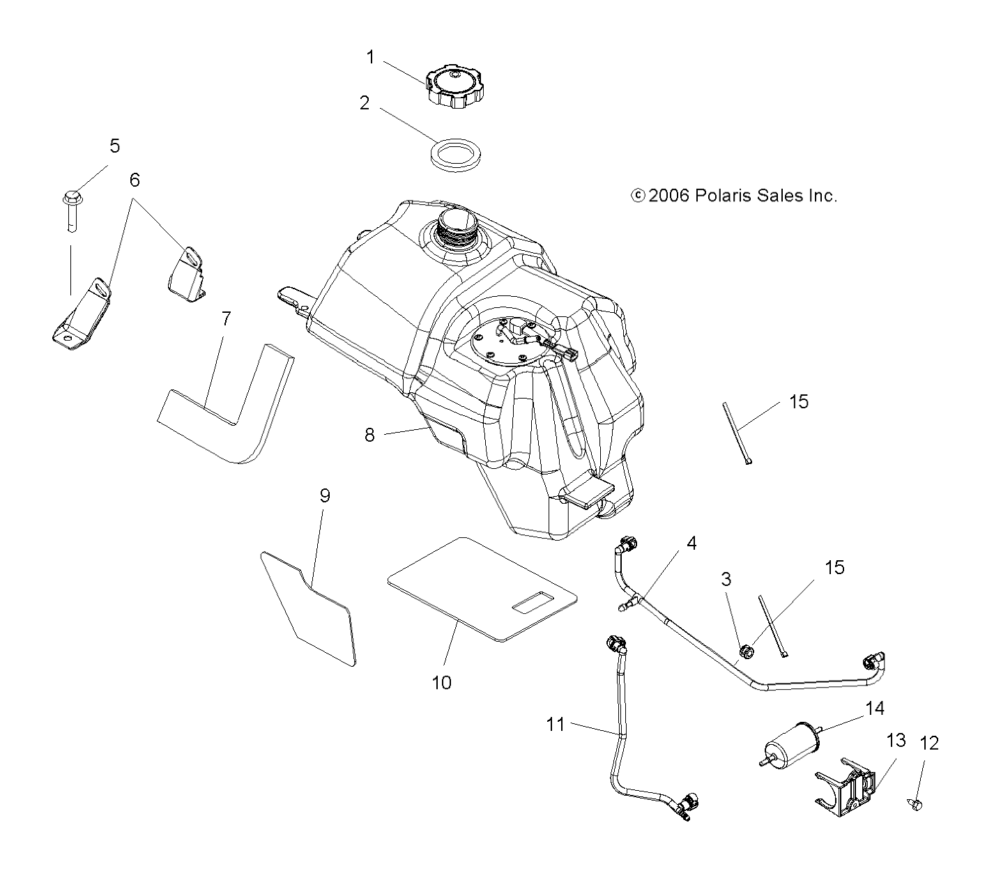 Foto diagrama Polaris que contem a peça 5411774